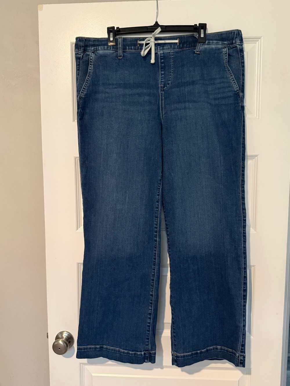 torrid Dark Blue Straight-Leg Pull-On Jeans